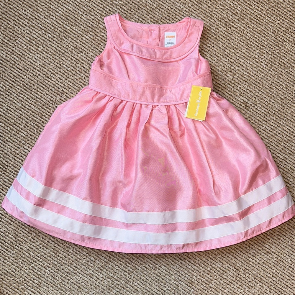 NWT Gymboree Spring Jubilee Pink and White dress 2T